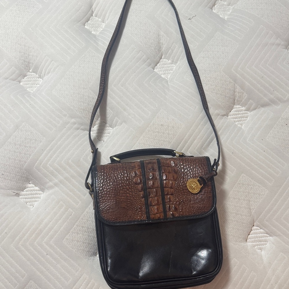 Brahmin Brown and Black Men's Messenger Bag